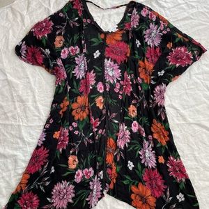 Floral beach cover up